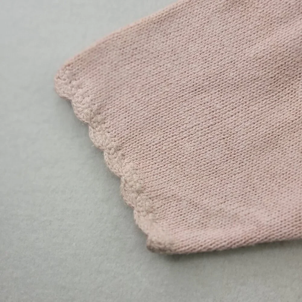 Vintage Margules Crochet Crop Top M Pink Retro Boho Romantic Cottagecore Dainty - Picture 3 of 12